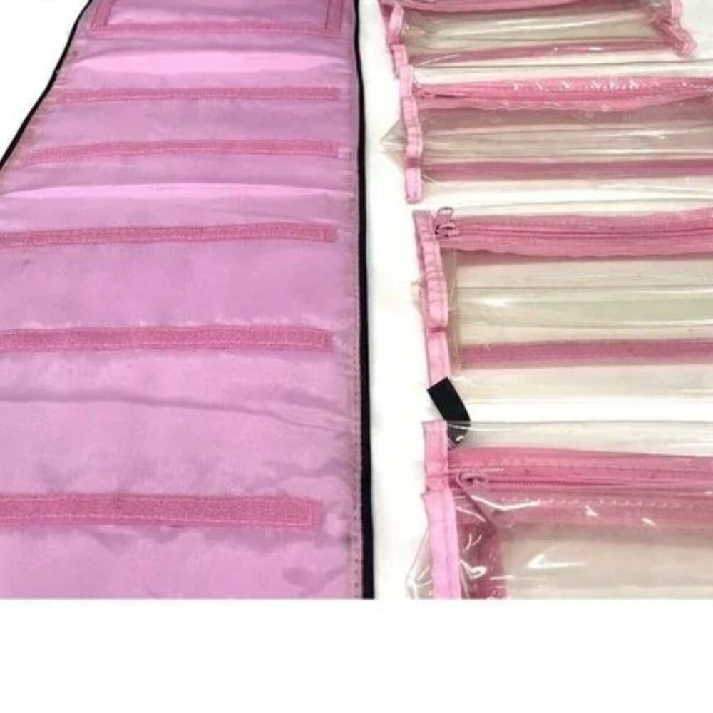 MARY KAY Cosmetic Hanging Travel Toiletry Bag - Black/Pink - NWOT - Picture 8 of 12